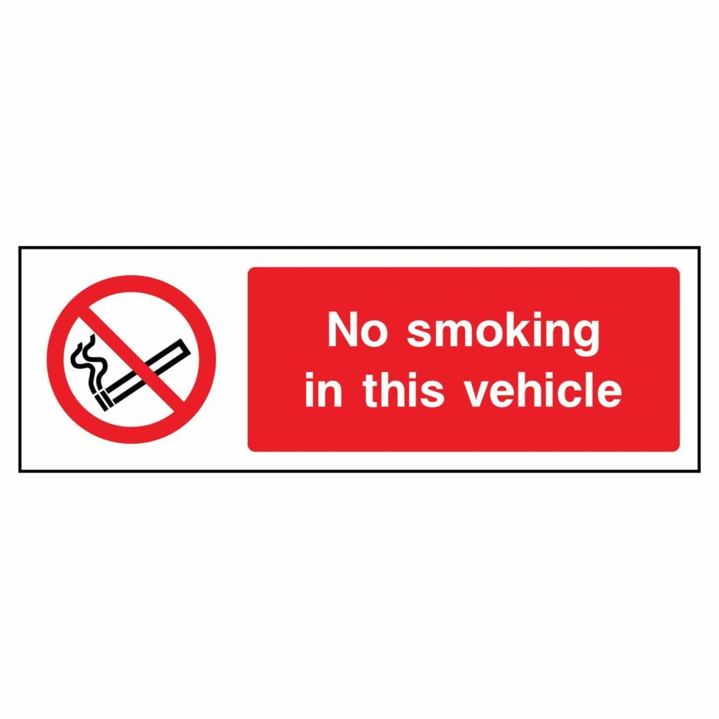 No Smoking In This Vehicle Sign