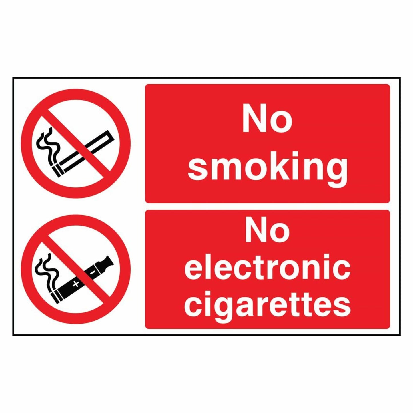 No Smoking, No Electronic Cigarettes Sign