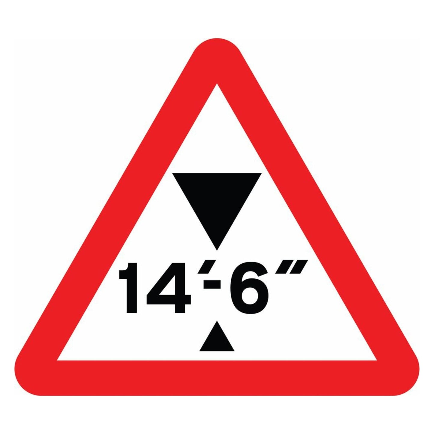 No Vehicles Over Height Shown Sign