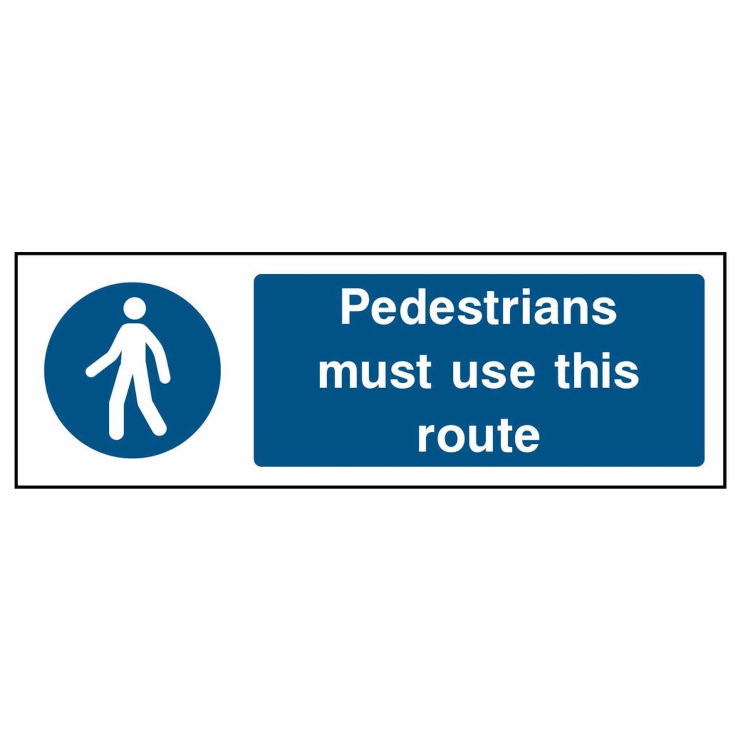 Pedestrians Must Use This Route Sign