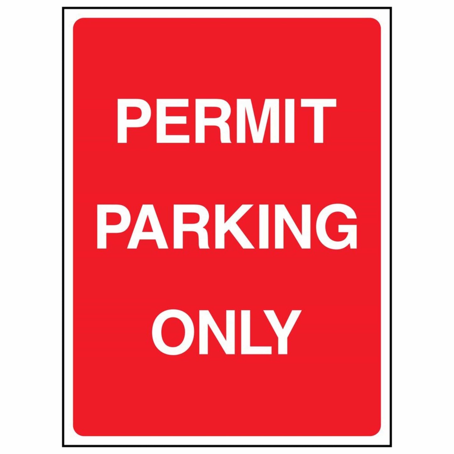 Permit Parking Only Sign