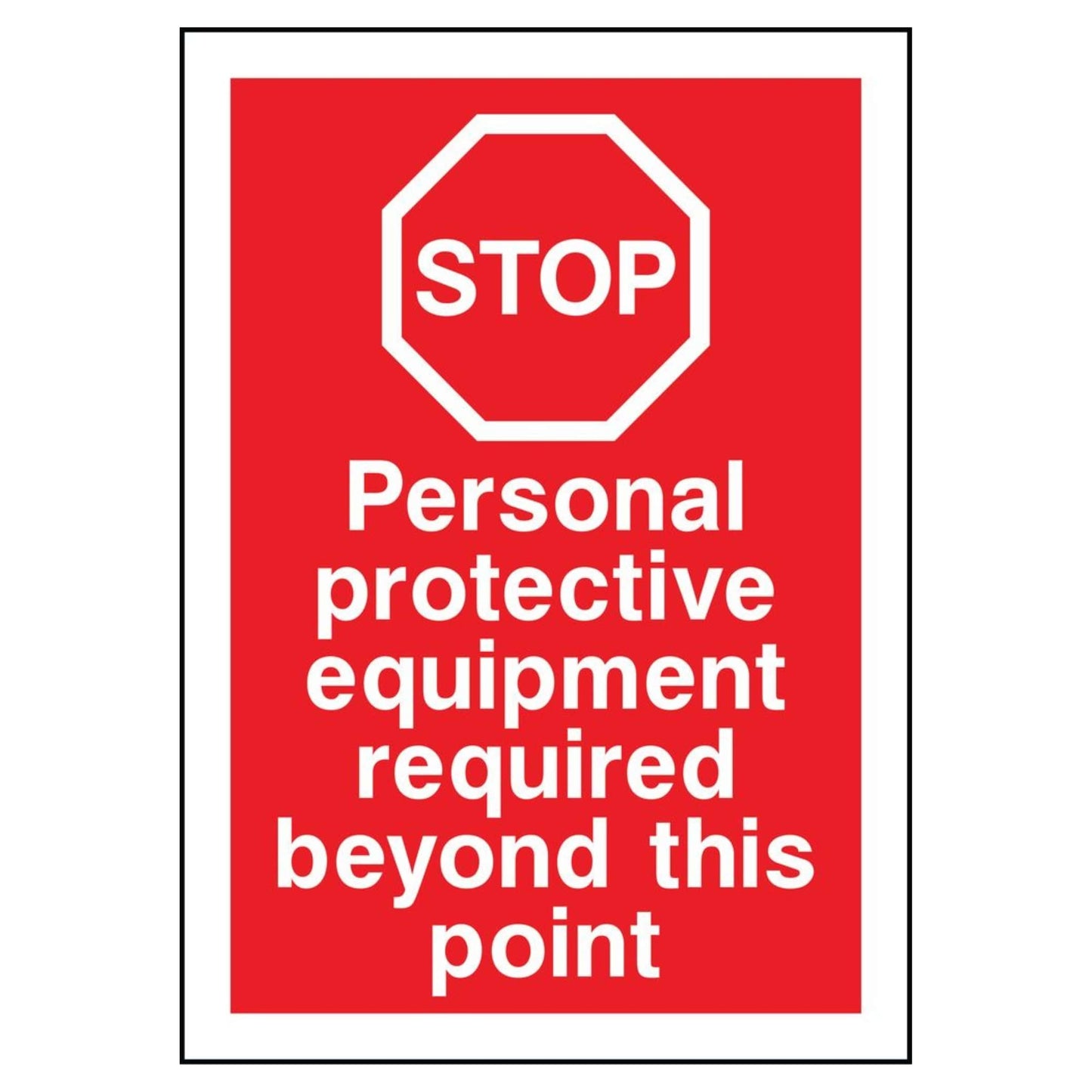 Personal Protective Equipment Required Beyond This Point Sign