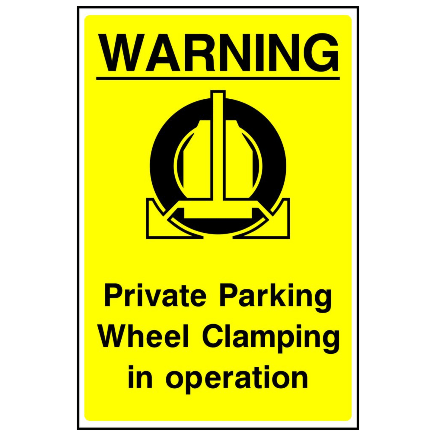 Private Parking - Clamping Warning Sign