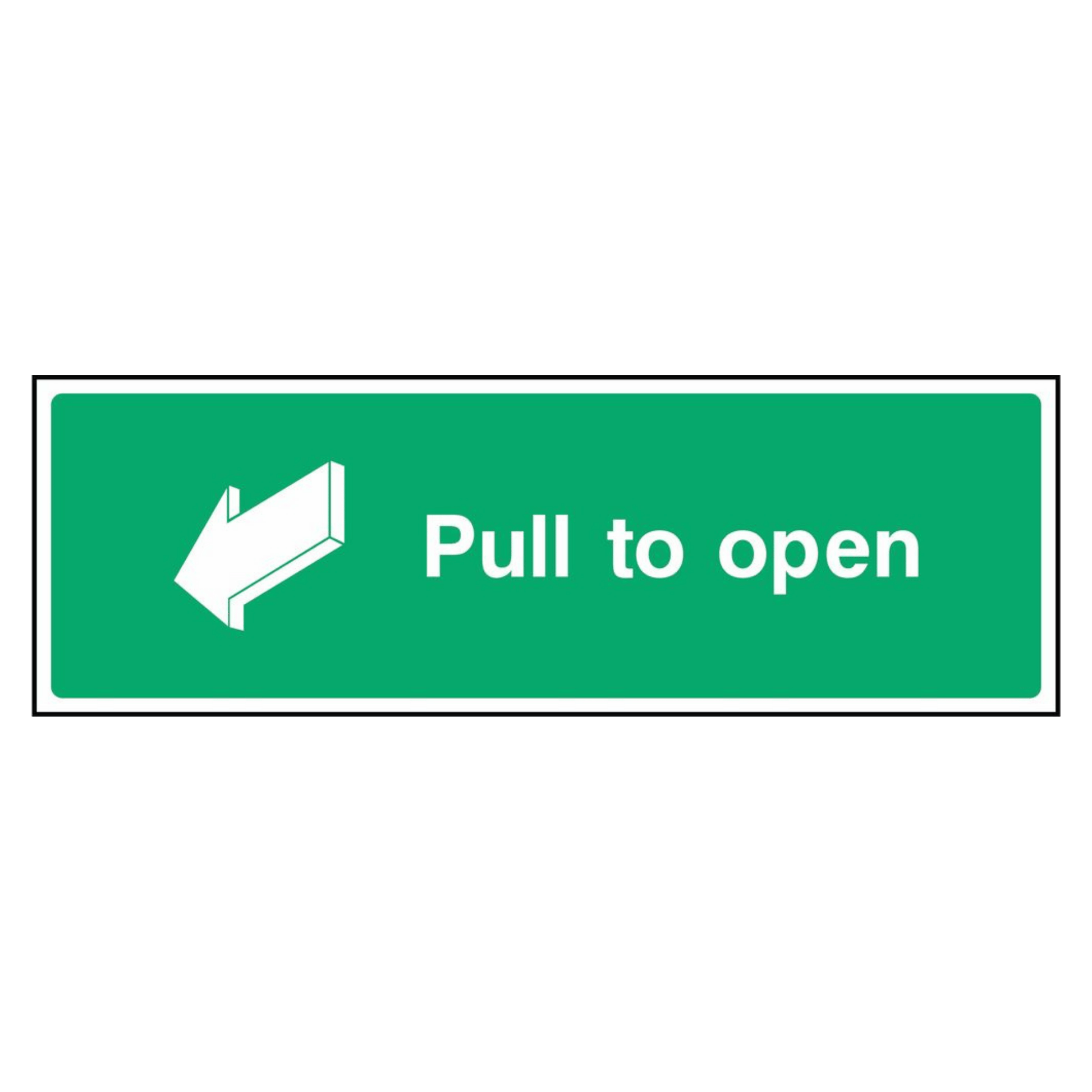 Pull to Open Fire Door sign