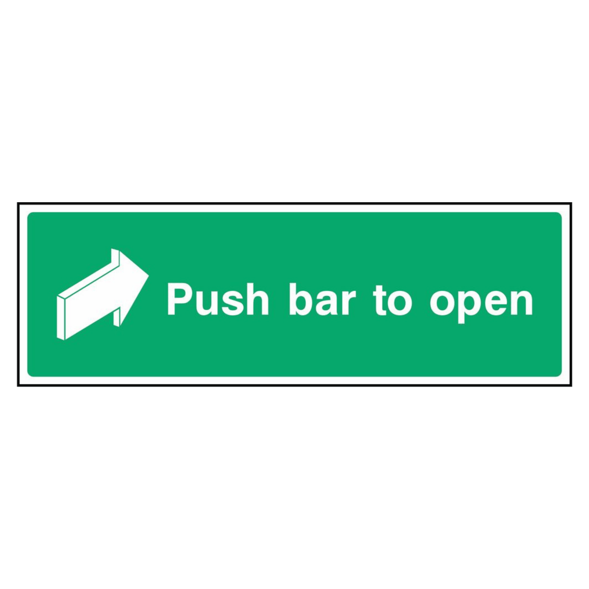 Push Bar to Open Right Sign