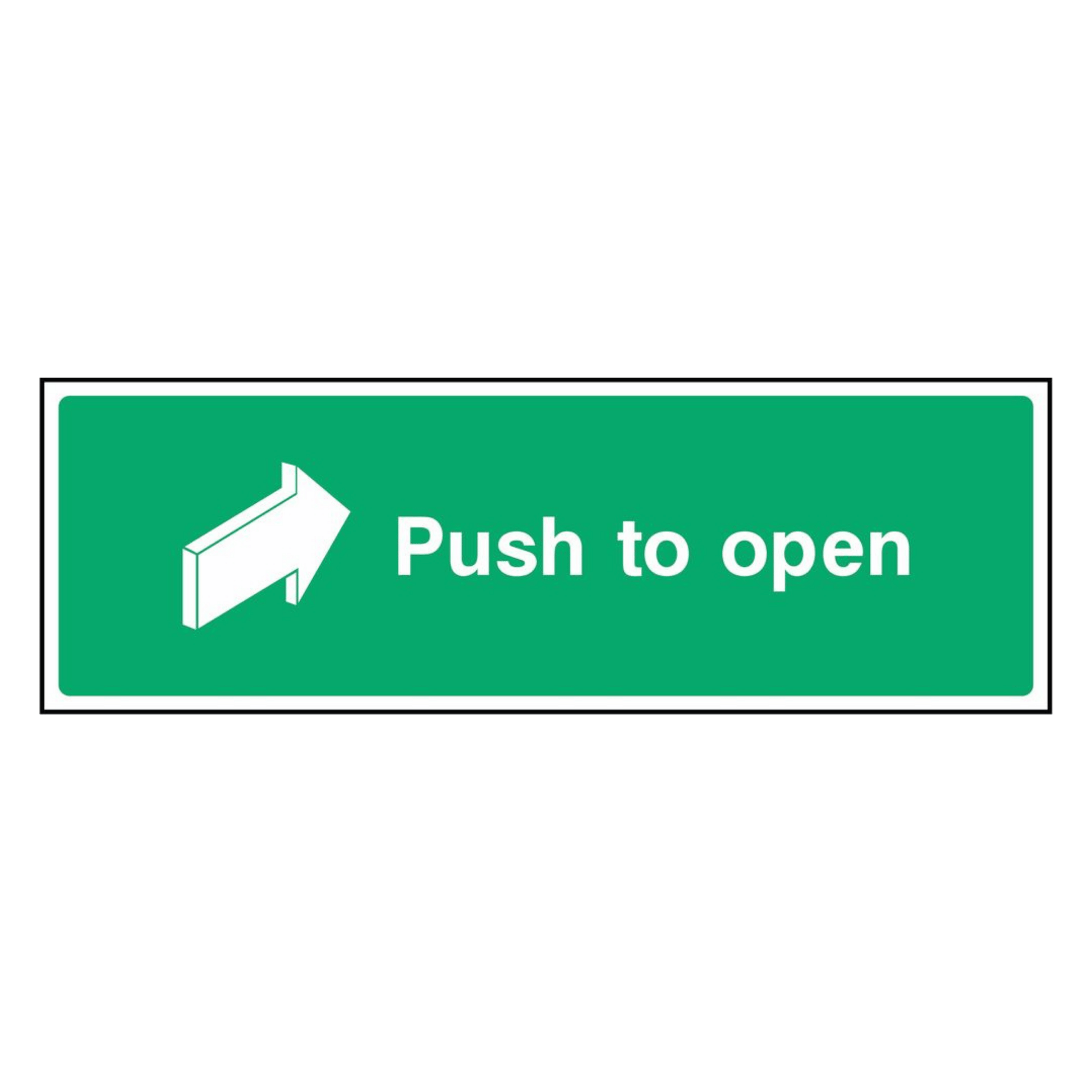 Push to Open Emergency Exit Sign