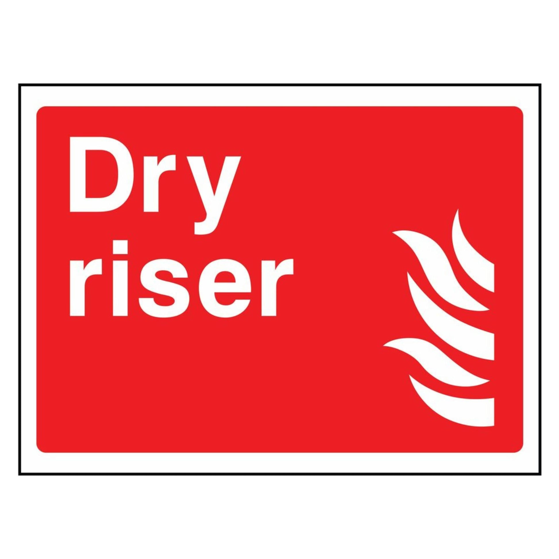Red Dry Riser Sign