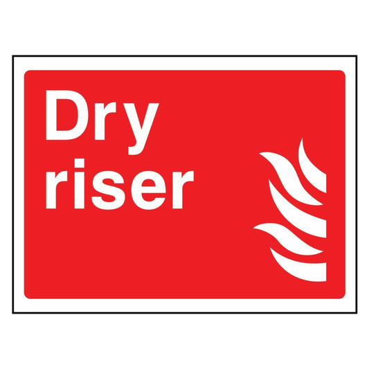 Red Dry Riser Sign