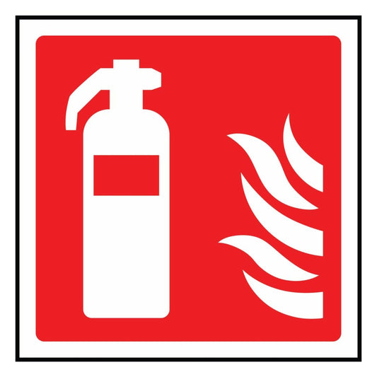 Red Fire Extinguisher Symbol Sign