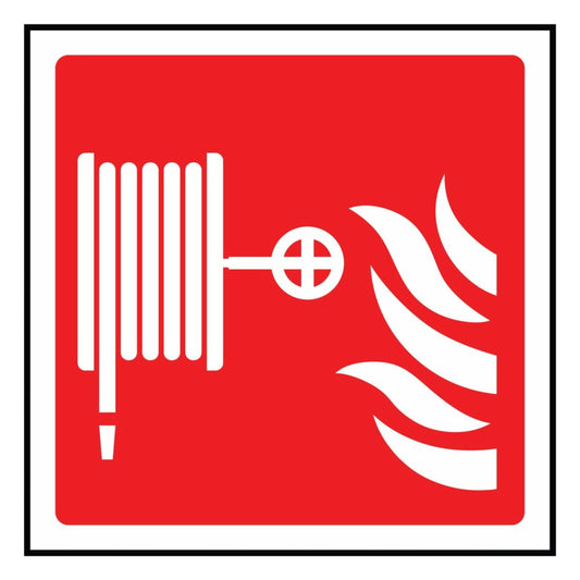 Red Fire Hose Symbol Sign