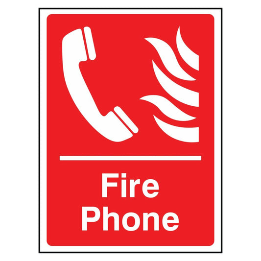 Red Fire Phone Sign