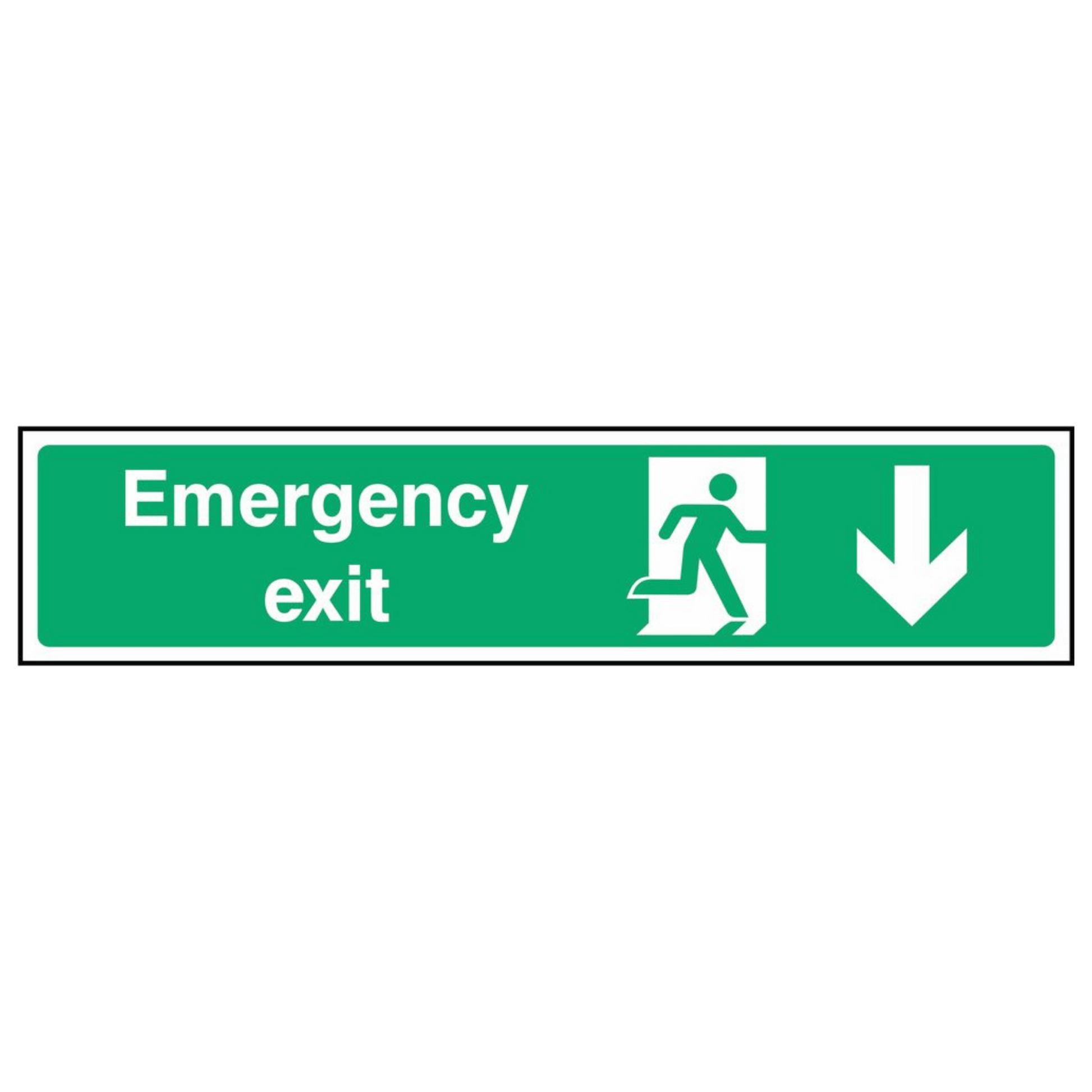 Running Man Down Arrow Fire Escape Sign