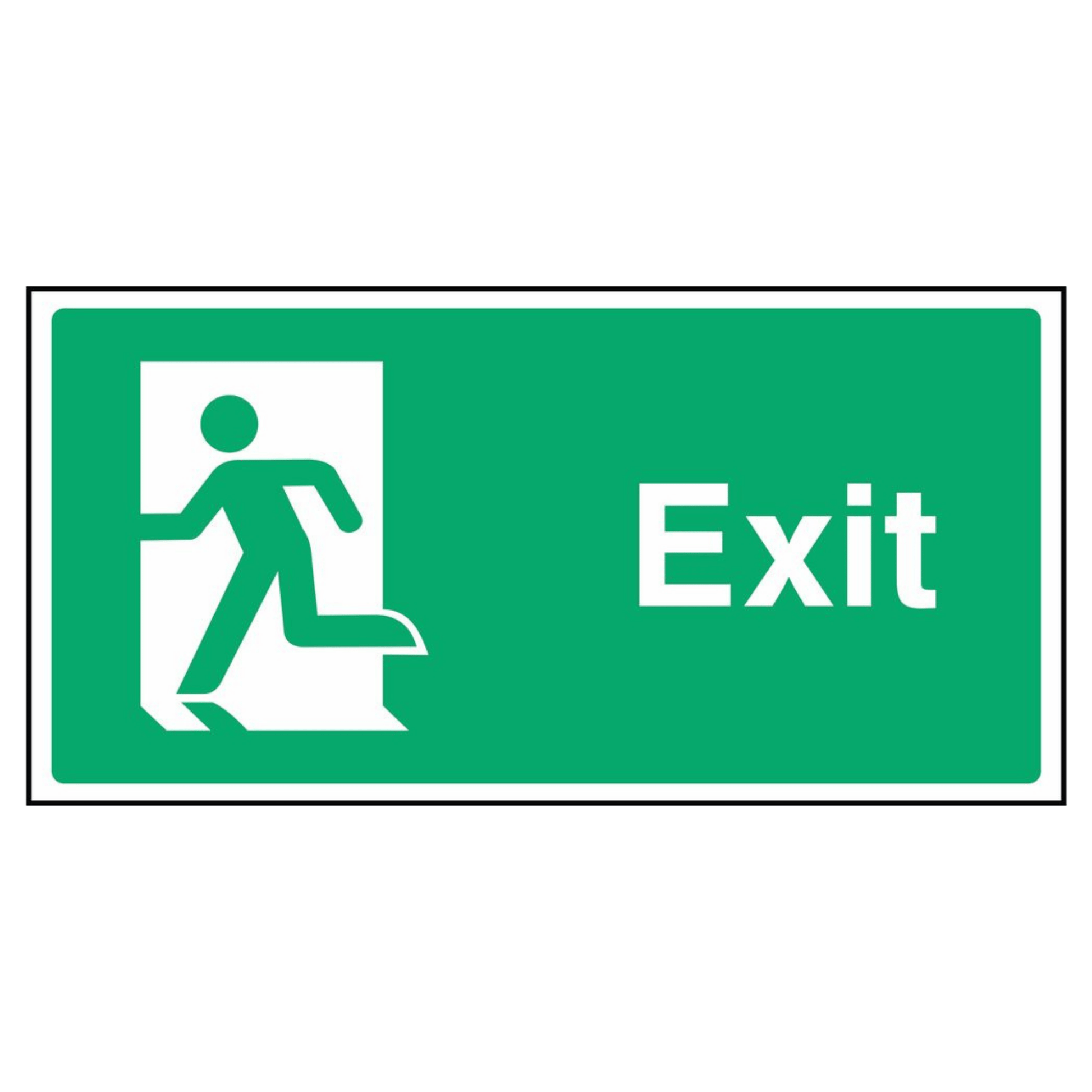 Running Man Fire Exit Left Sign
