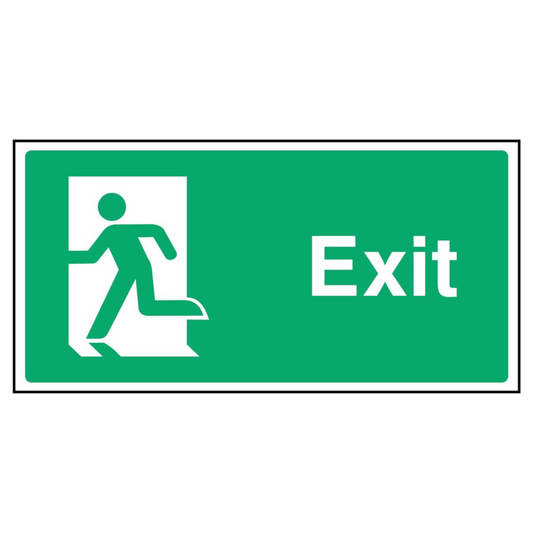 Running Man Fire Exit Left Sign