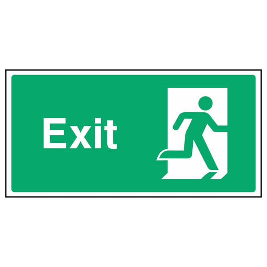 Running Man Fire Exit Sign