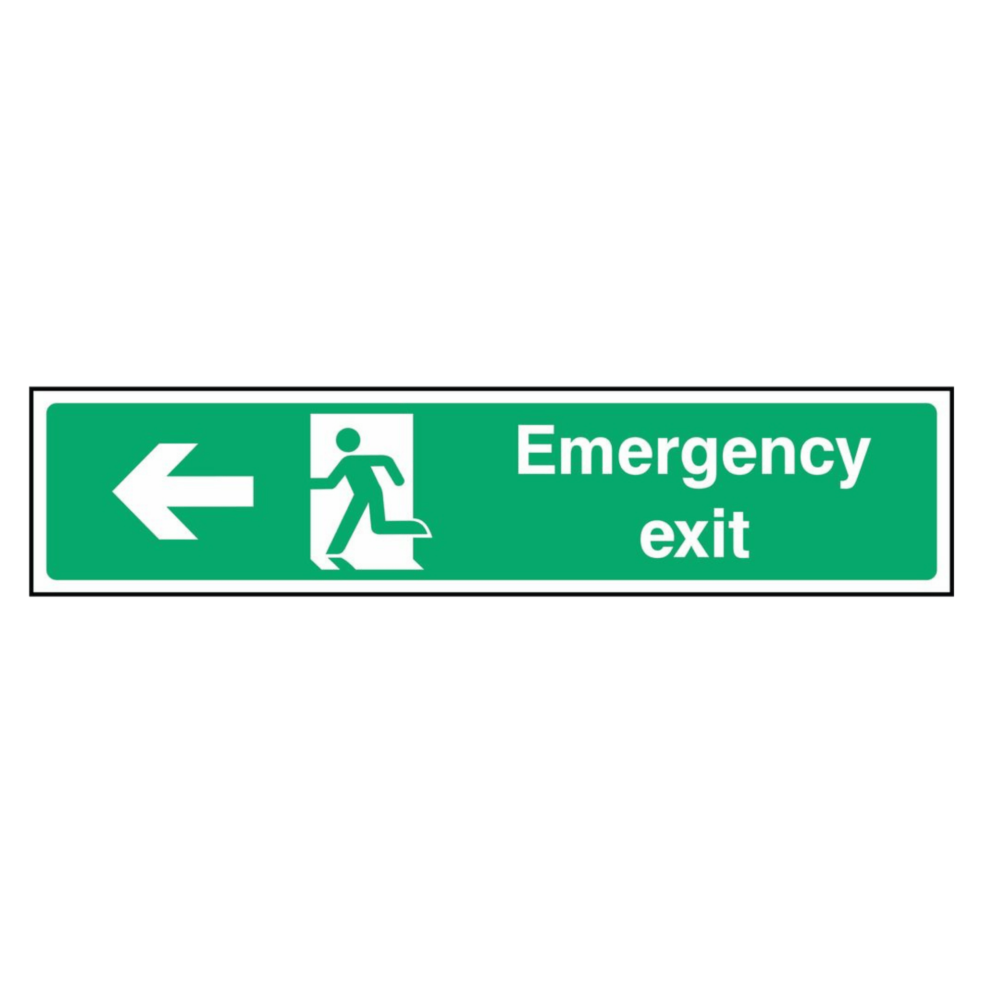 Running Man / Left Arrow Fire Escape Sign