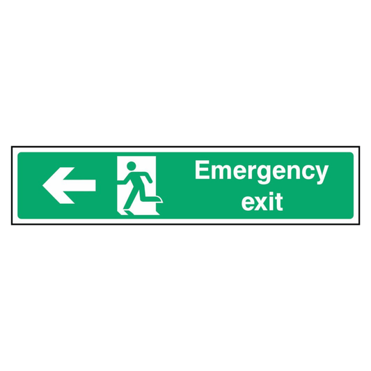 Running Man / Left Arrow Fire Escape Sign