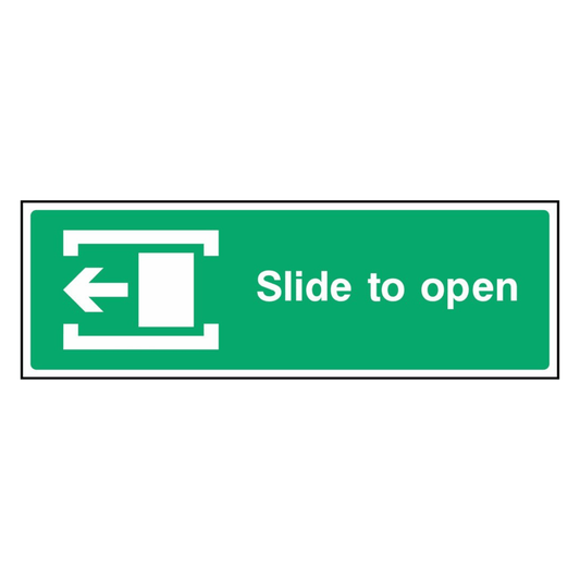 Slide to Open Left Sign