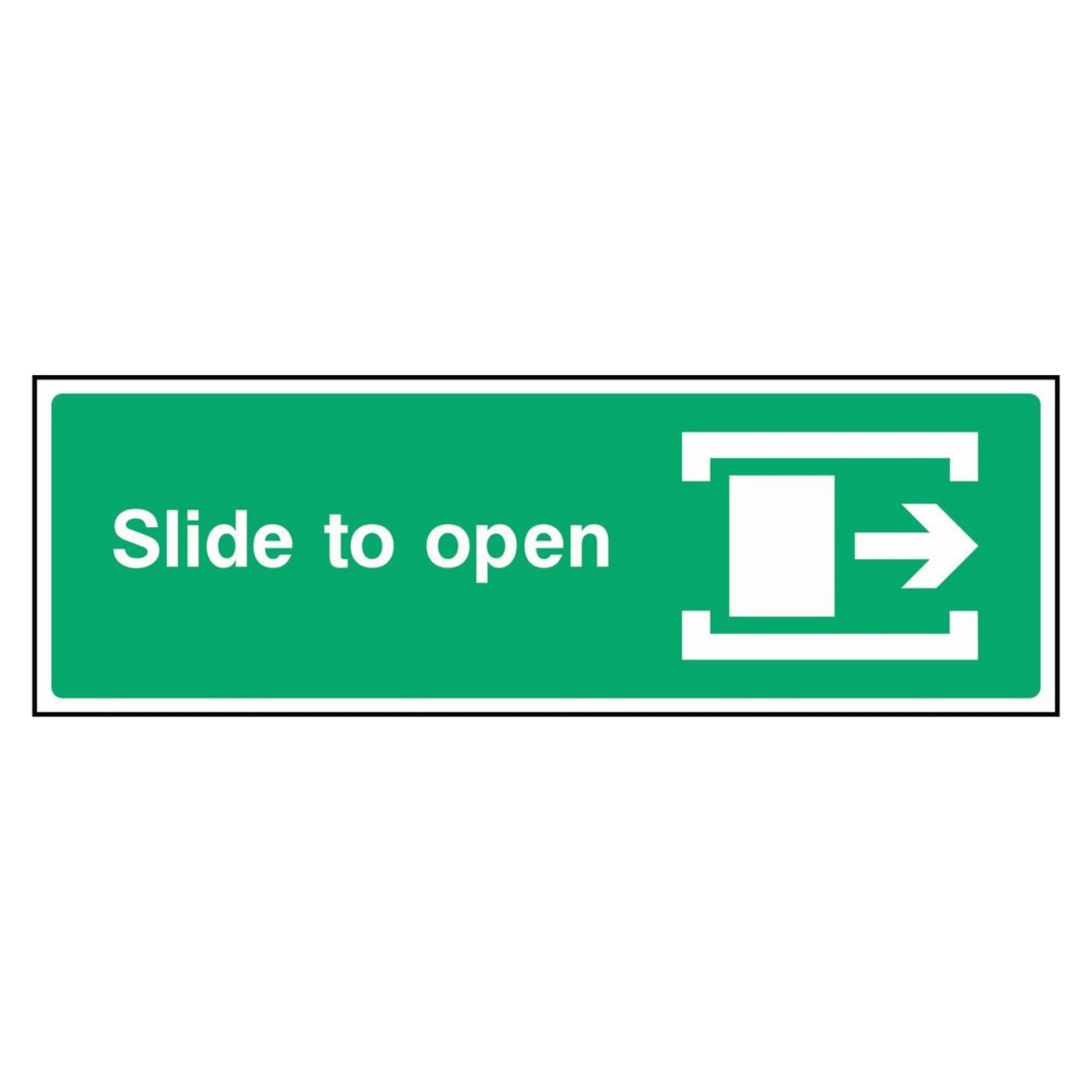 Slide to Open Right Sign