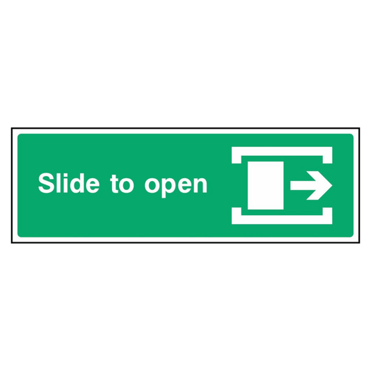Slide to Open Right Sign
