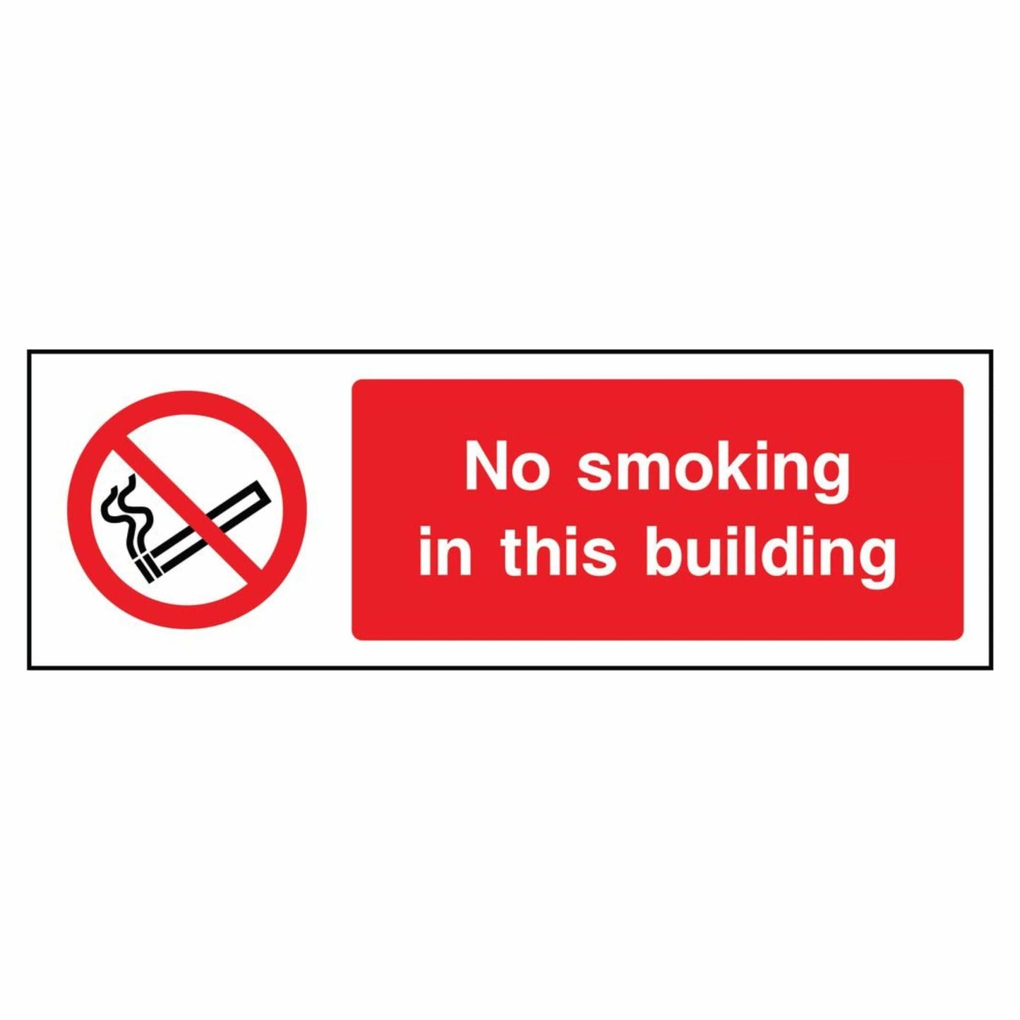Smoking in Building Prohibited Sign