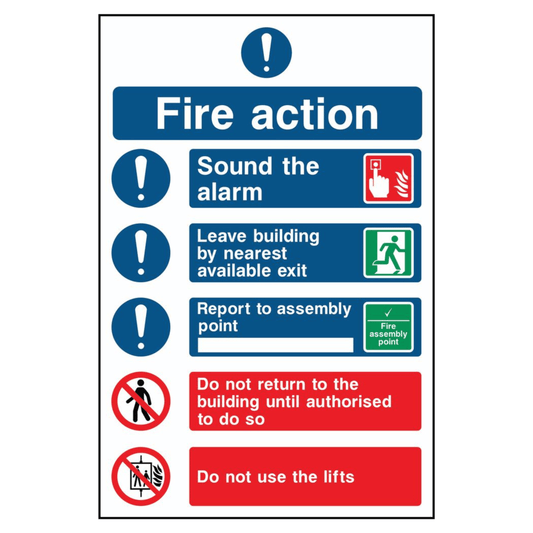 Sound The Alarm Fire Action Notice Sign