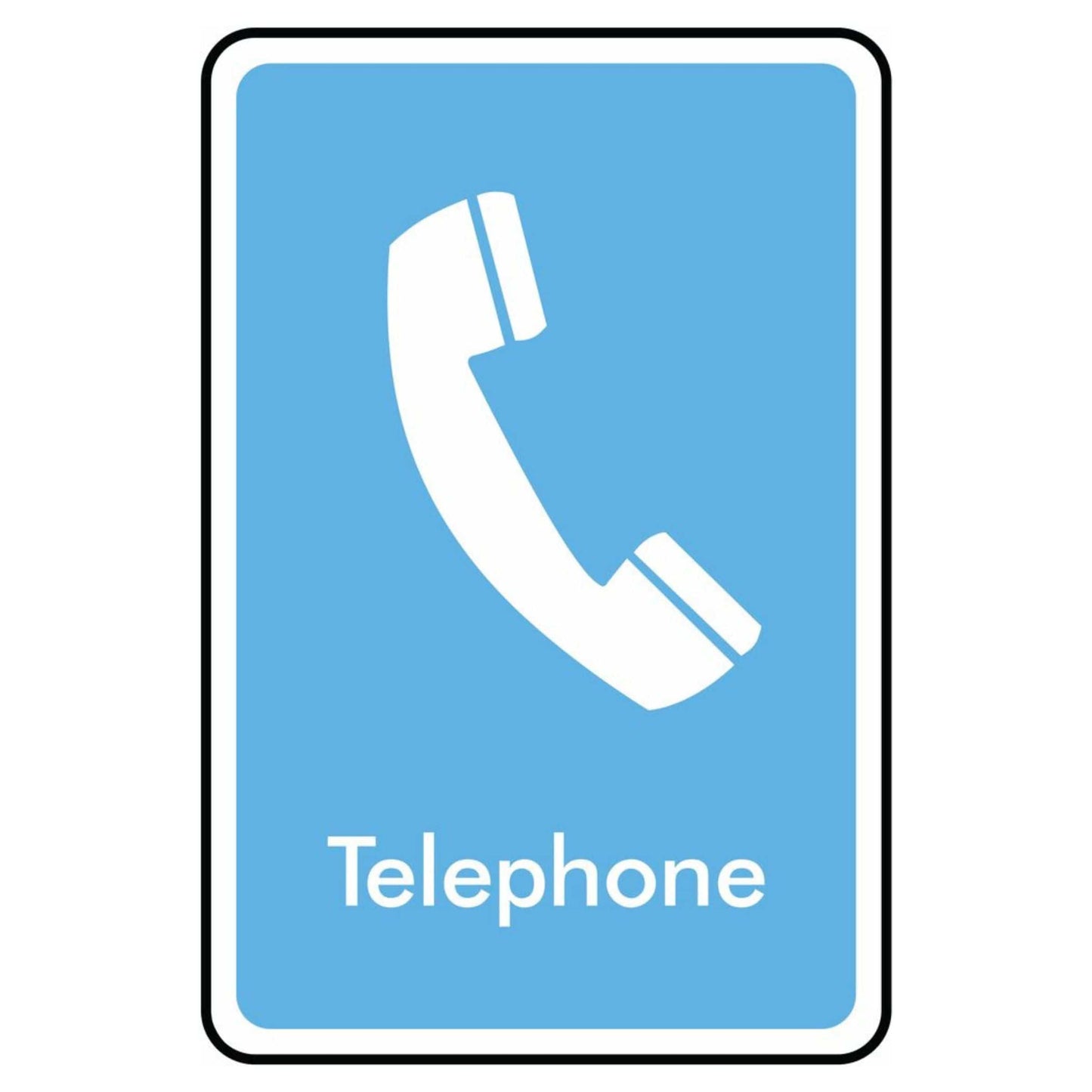 Telephone Symbol Information Sign