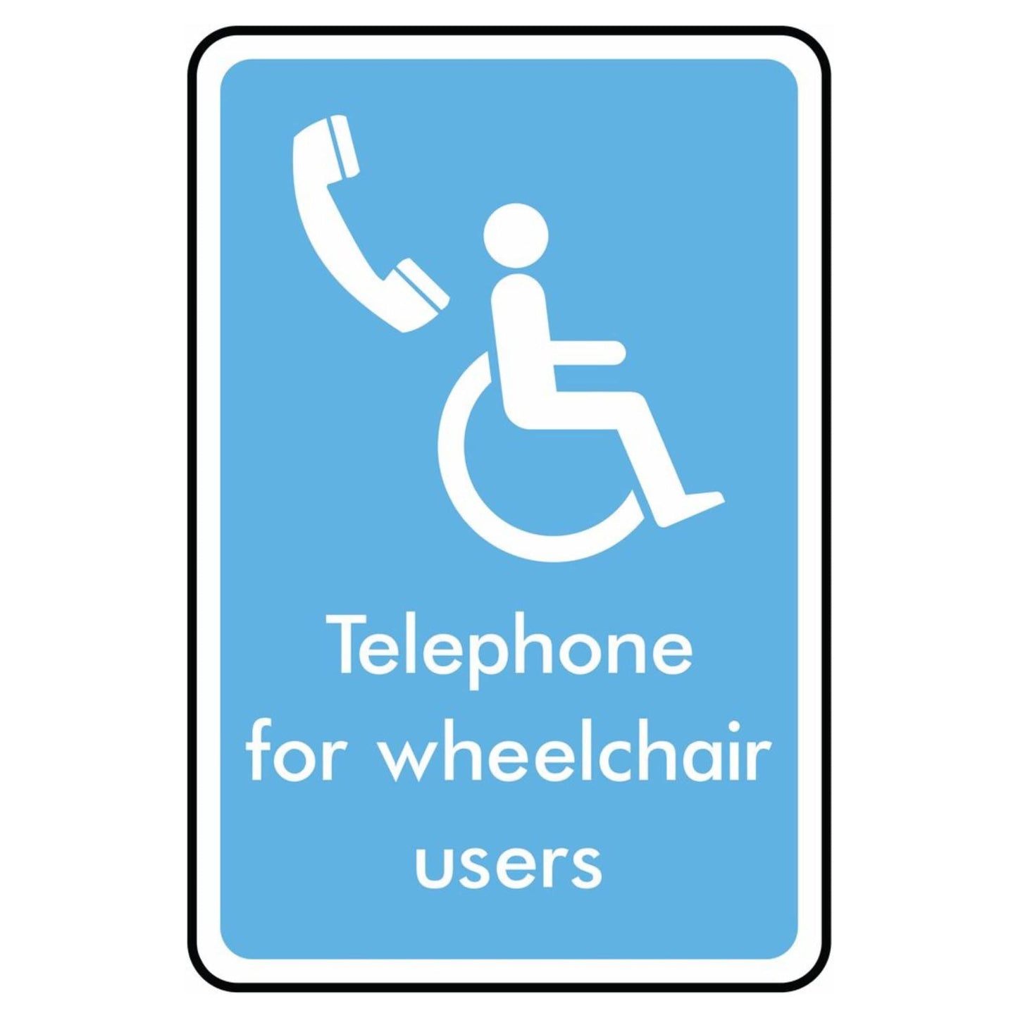 Telephone for Wheelchair Users Sign
