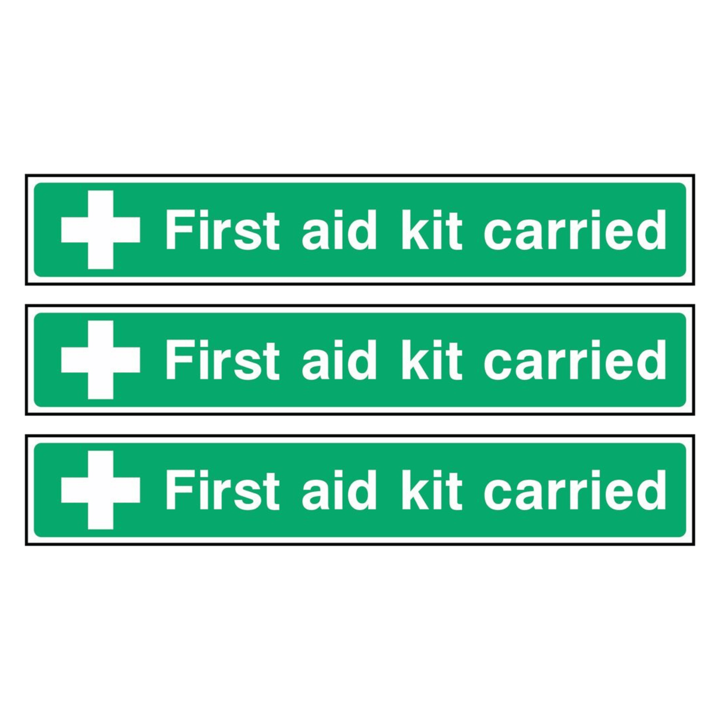 First Aid Kit Carried Sign