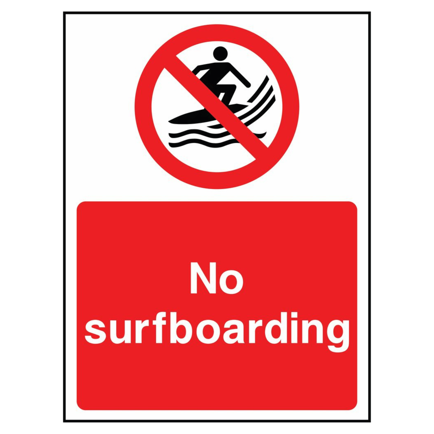 No Surfboarding Sign