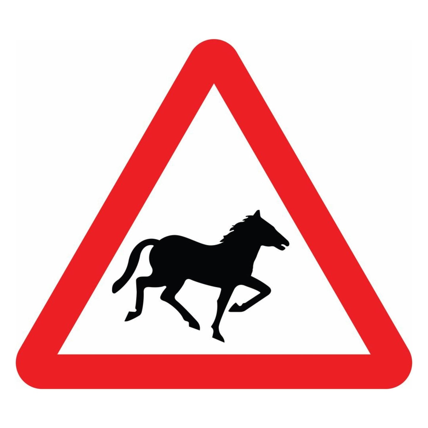 Wild Horses or Ponies Road Warning Sign