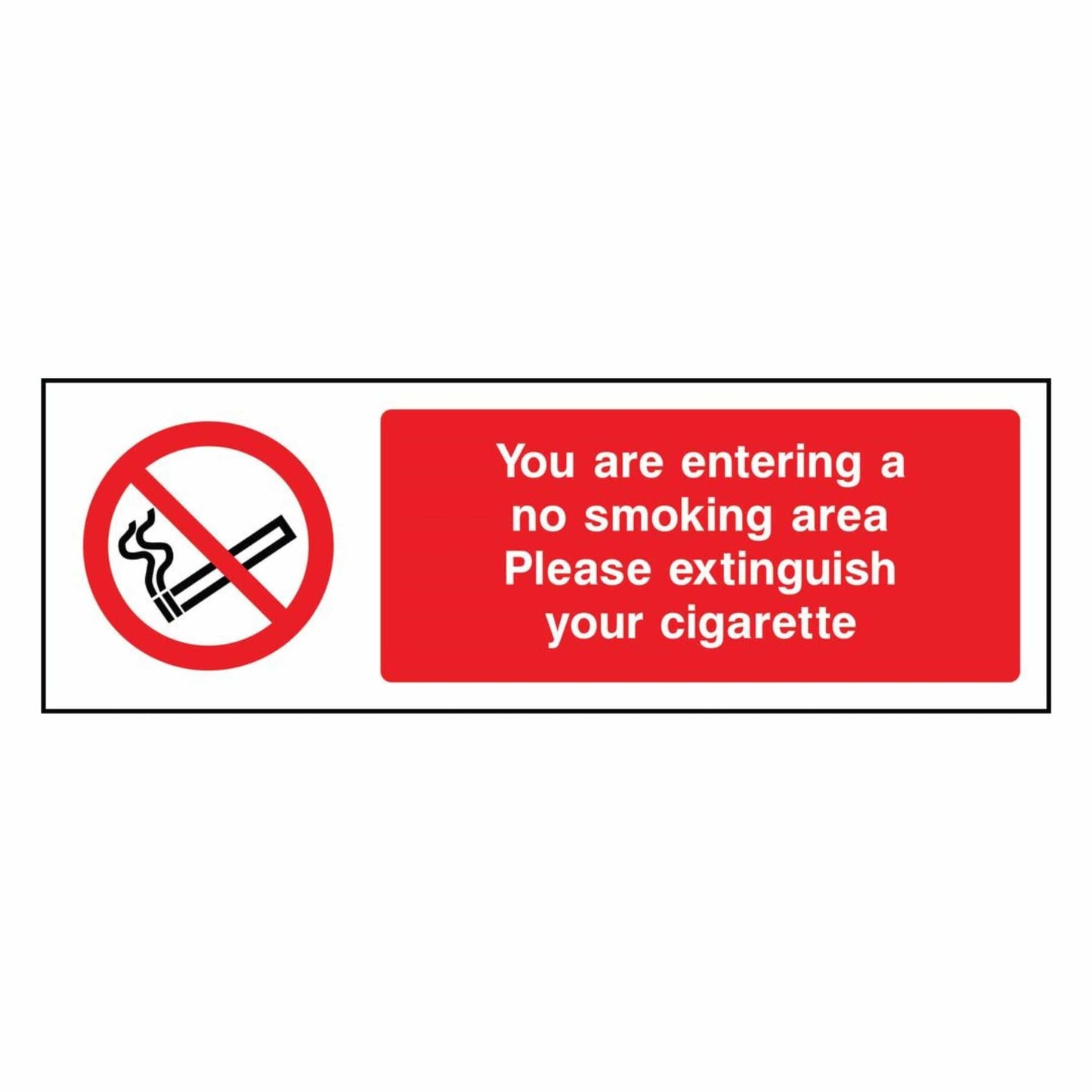 Your Entering a No Smoking Zone Sign