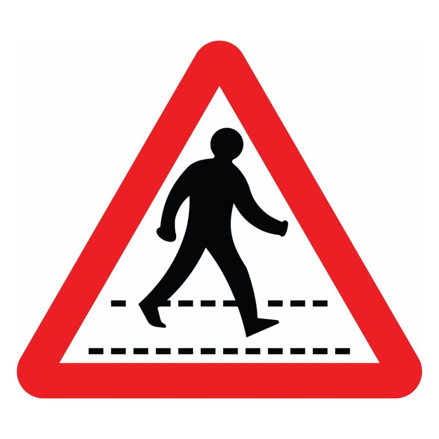 Zebra Crossing Road Warning Sign