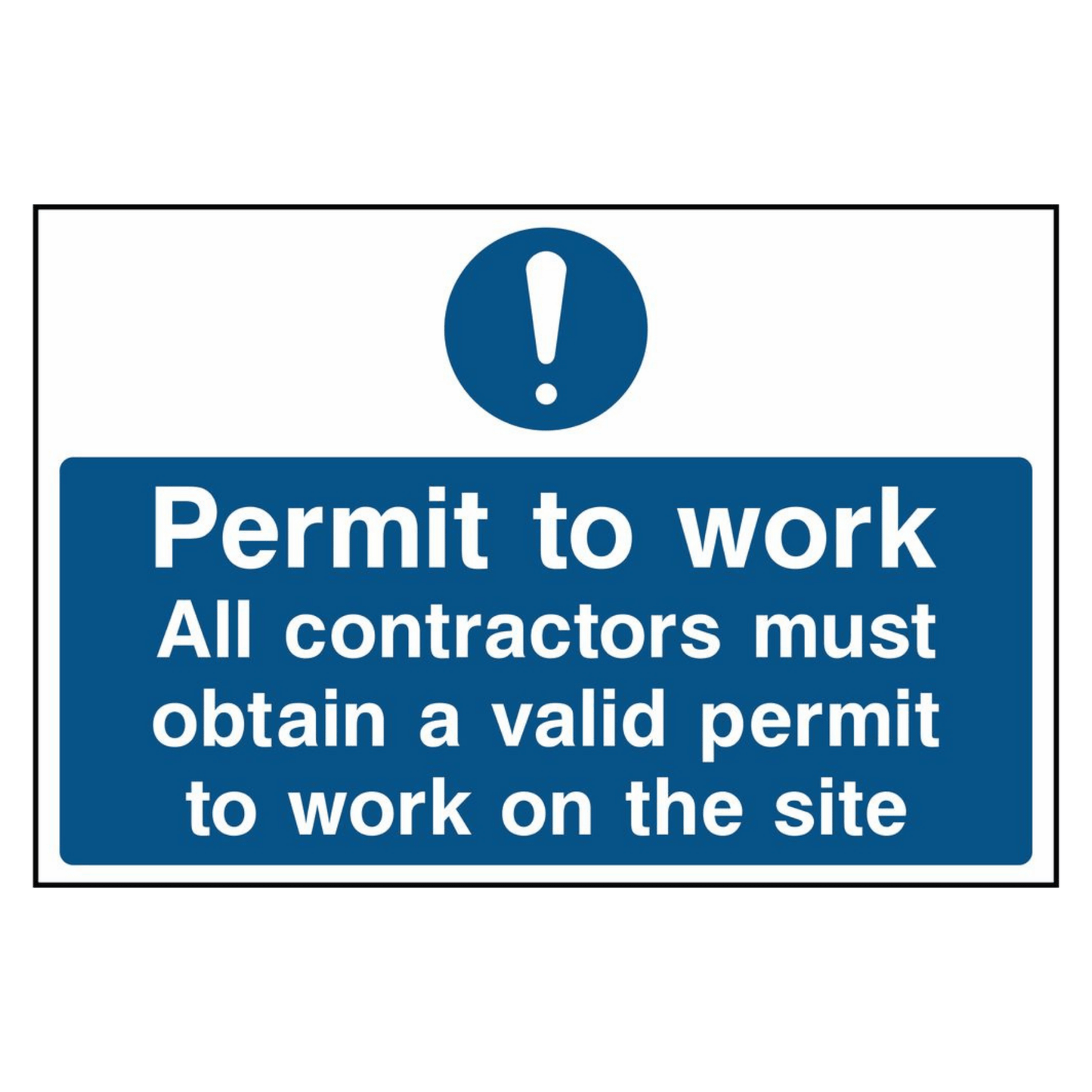permit to work construction sign