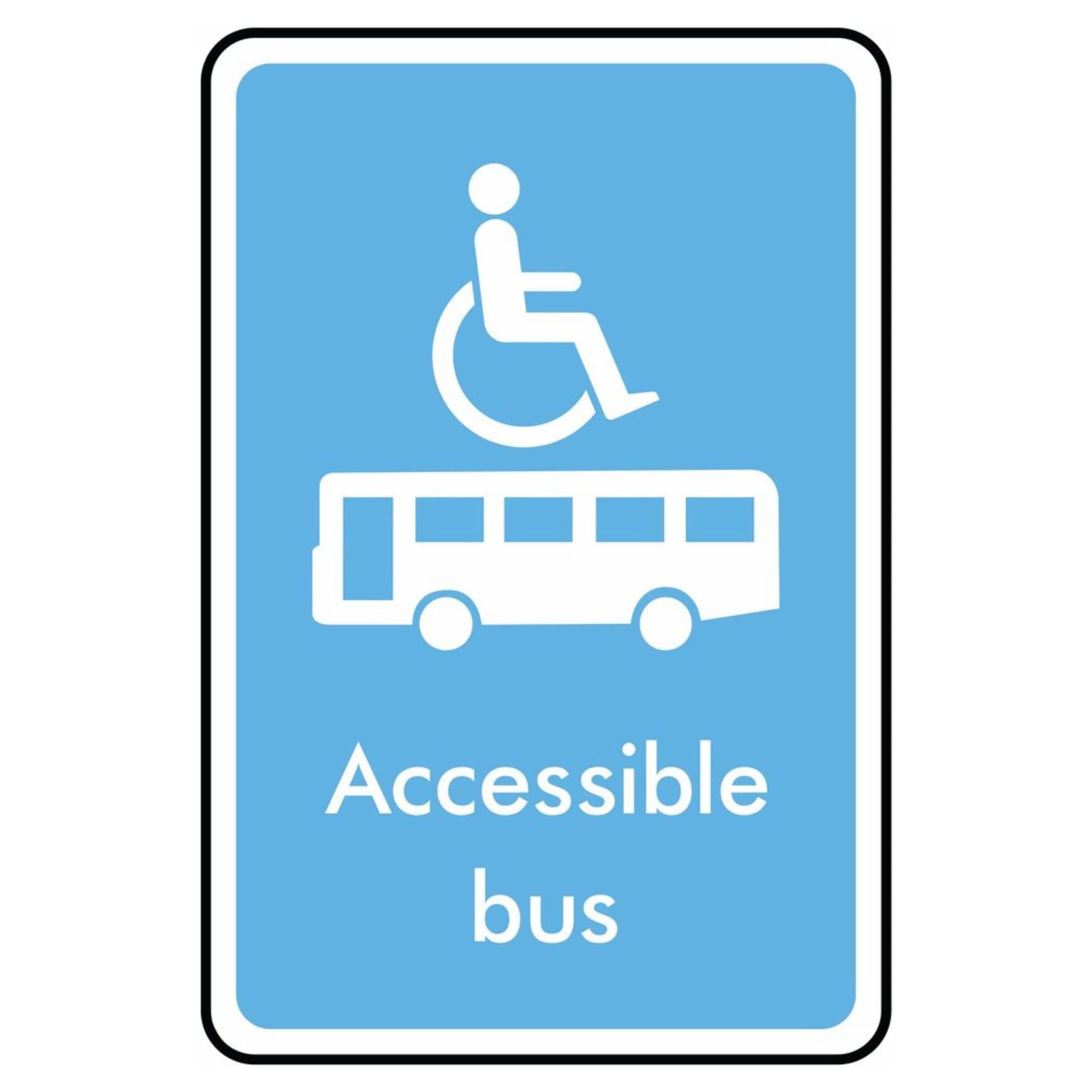 Accessible Bus Symbol Information Sign