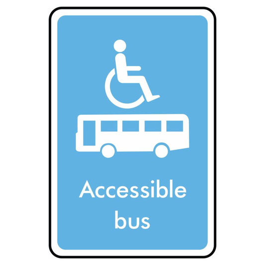Accessible Bus Symbol Information Sign