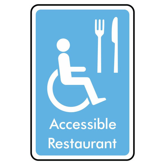 Accessible Restaurant Symbol Information Sign