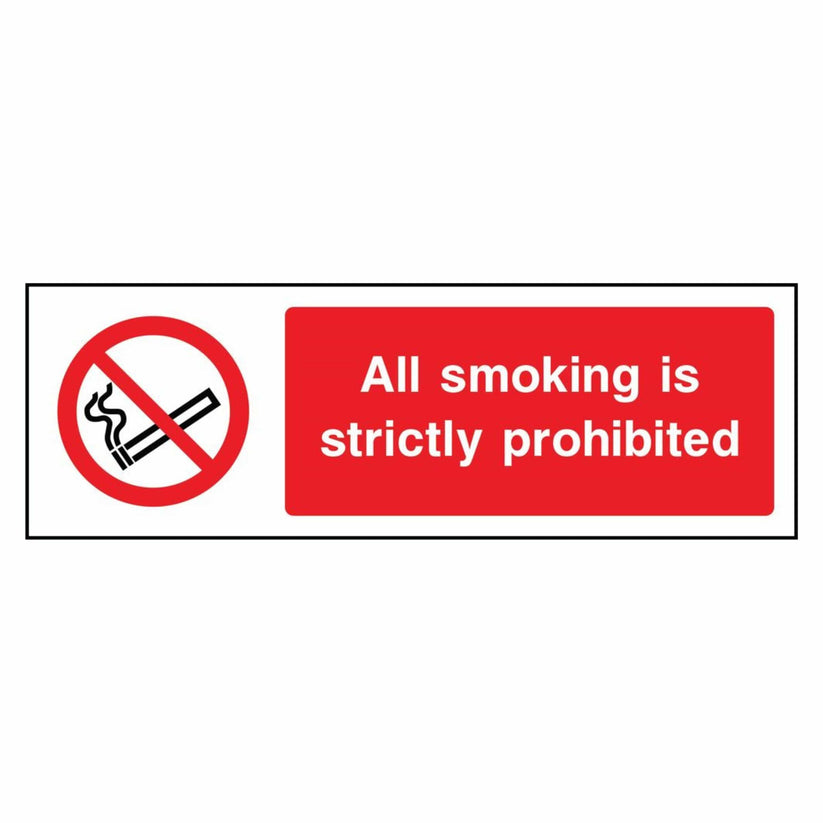 All Smoking is Strictly Prohibited Sign | Big Bulk Discounts!