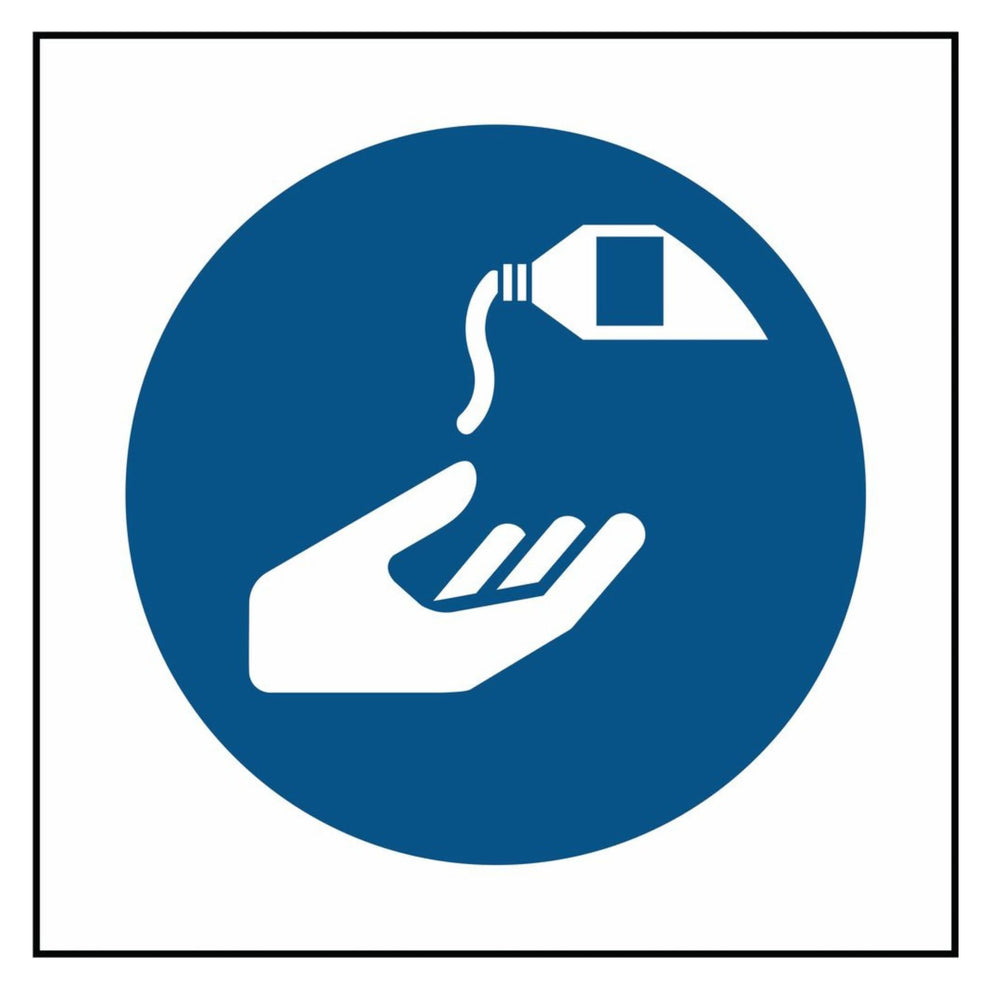 Barrier Cream Symbol Sign - The Safety Sign Depot