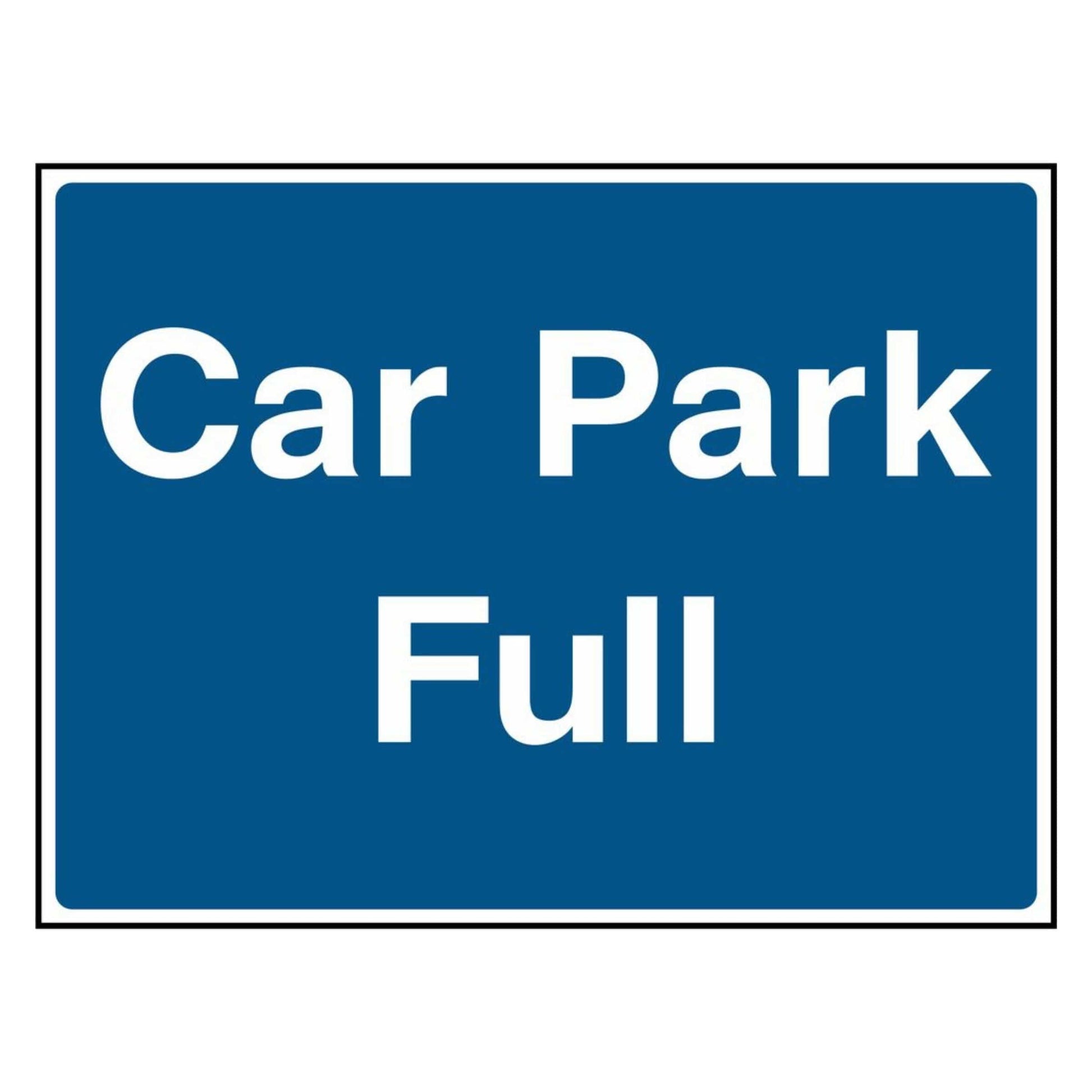 Blue Car Park Full Sign