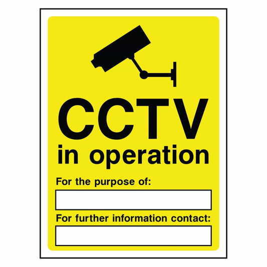 CCTV in Operation Warning Sign