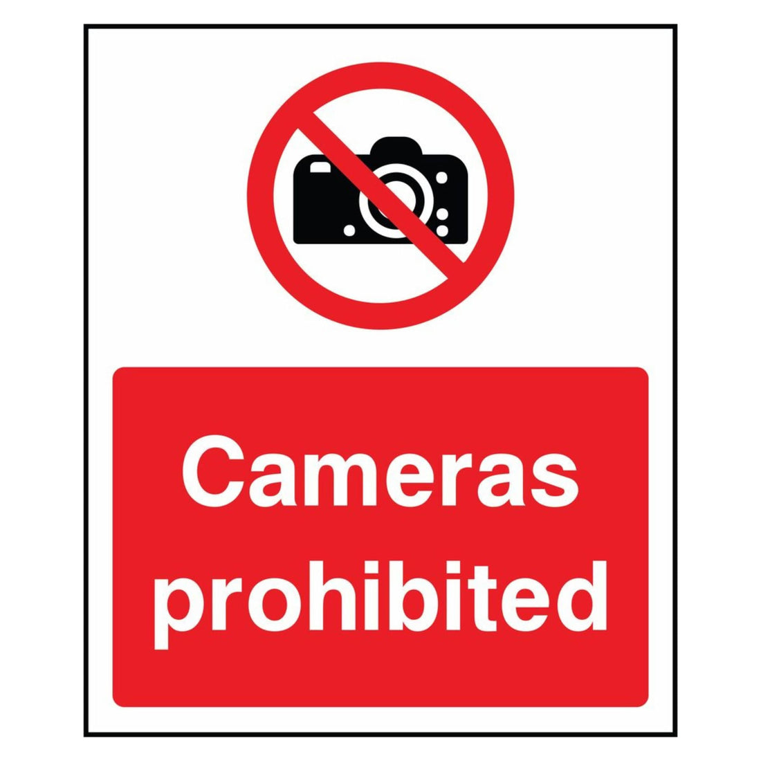 Cameras Not Allowed Sign - The Safety Sign Depot