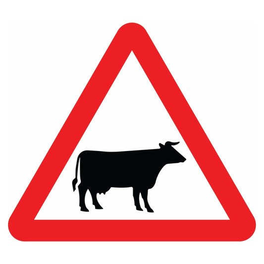 Cattle Road Warning Sign
