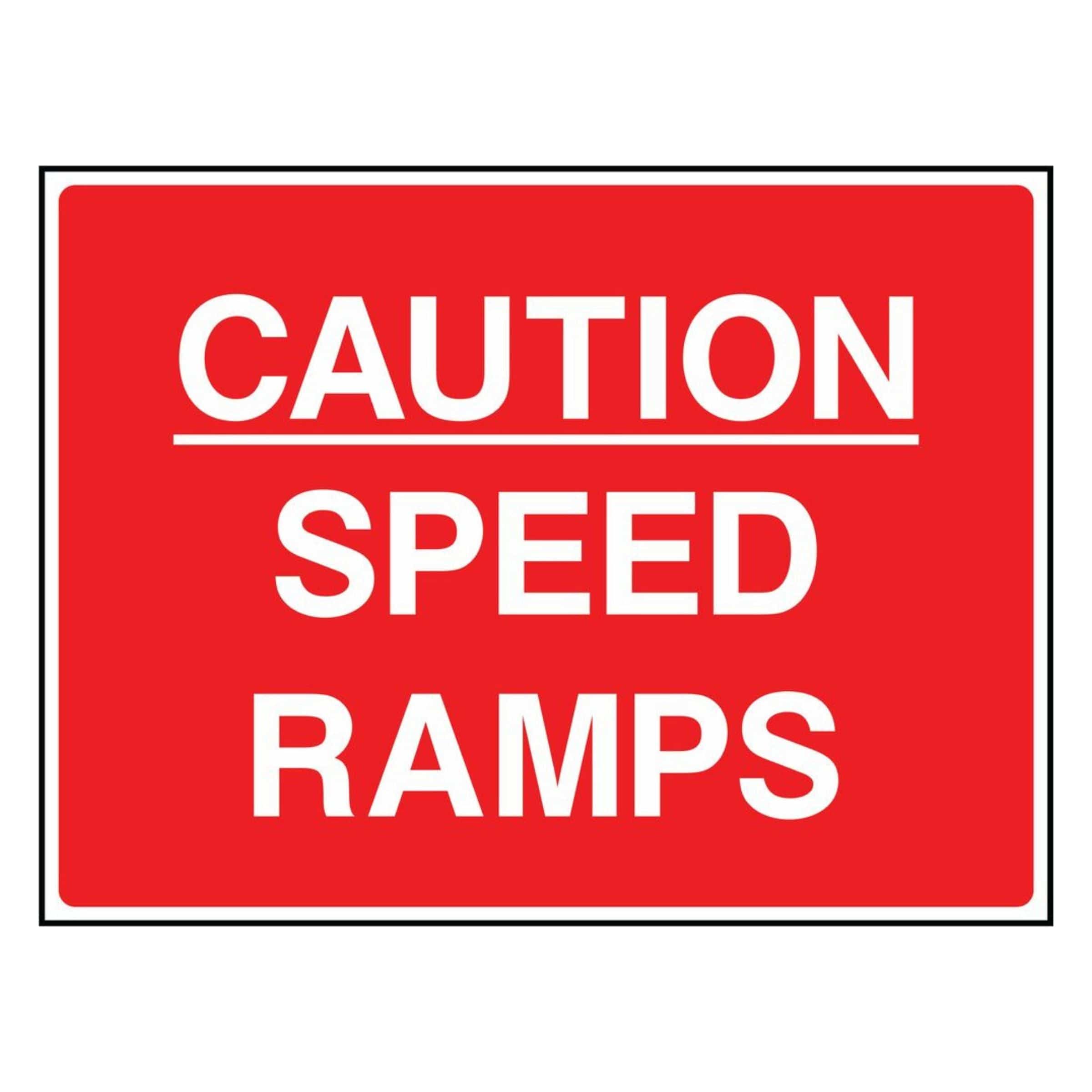 Safety Off Ramp Sign Caution - Speed Ramps Sign - The Safety Sign Depot