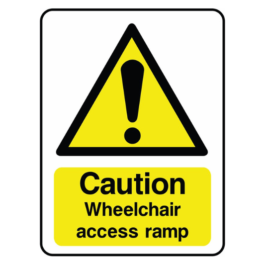 Caution - Wheelchair Access Ramp Sign