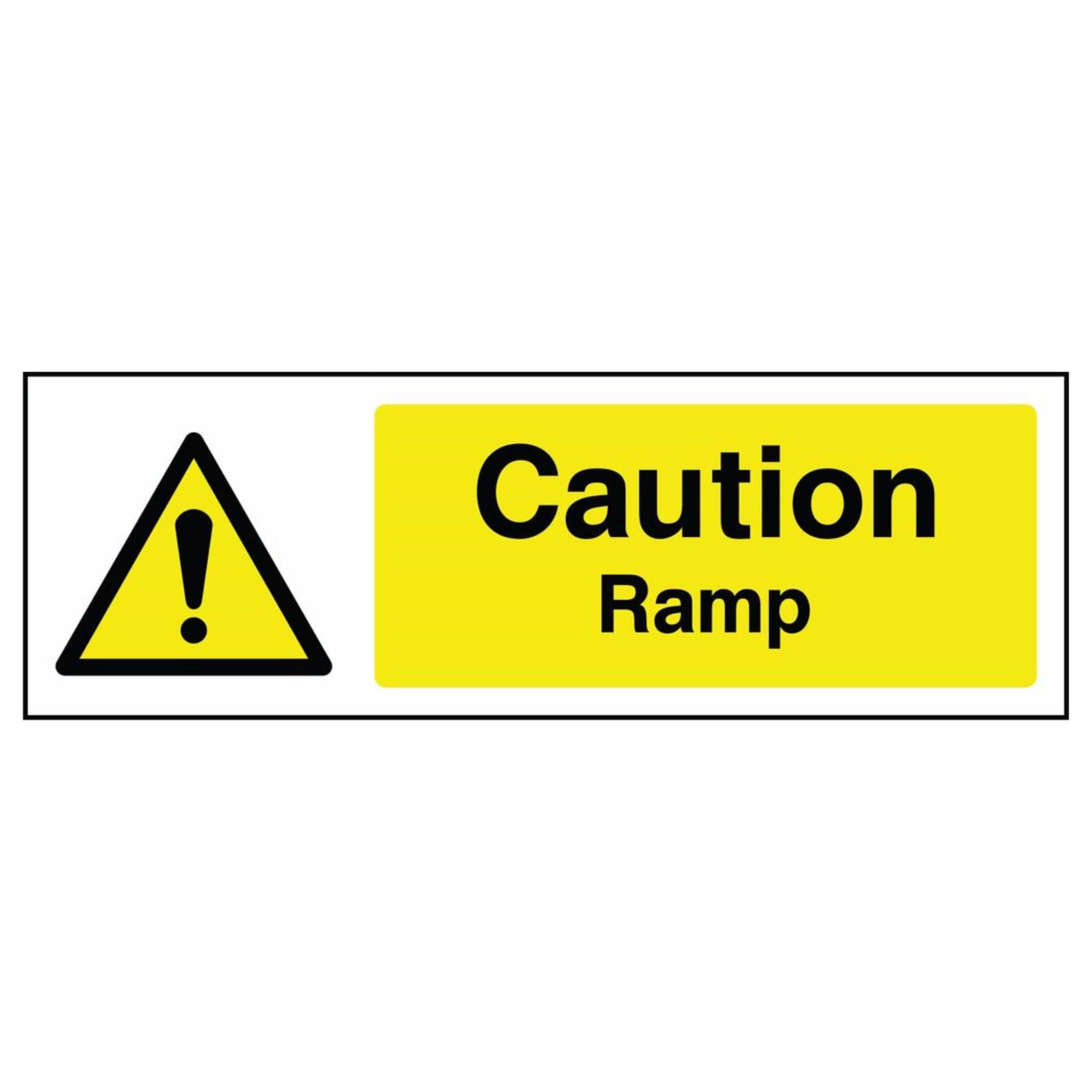 Safety Off Ramp Sign Caution Ramp Warning Sign - The Safety Sign Depot
