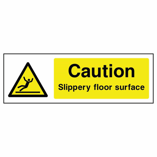 Caution Slippery Floor Surface Sign