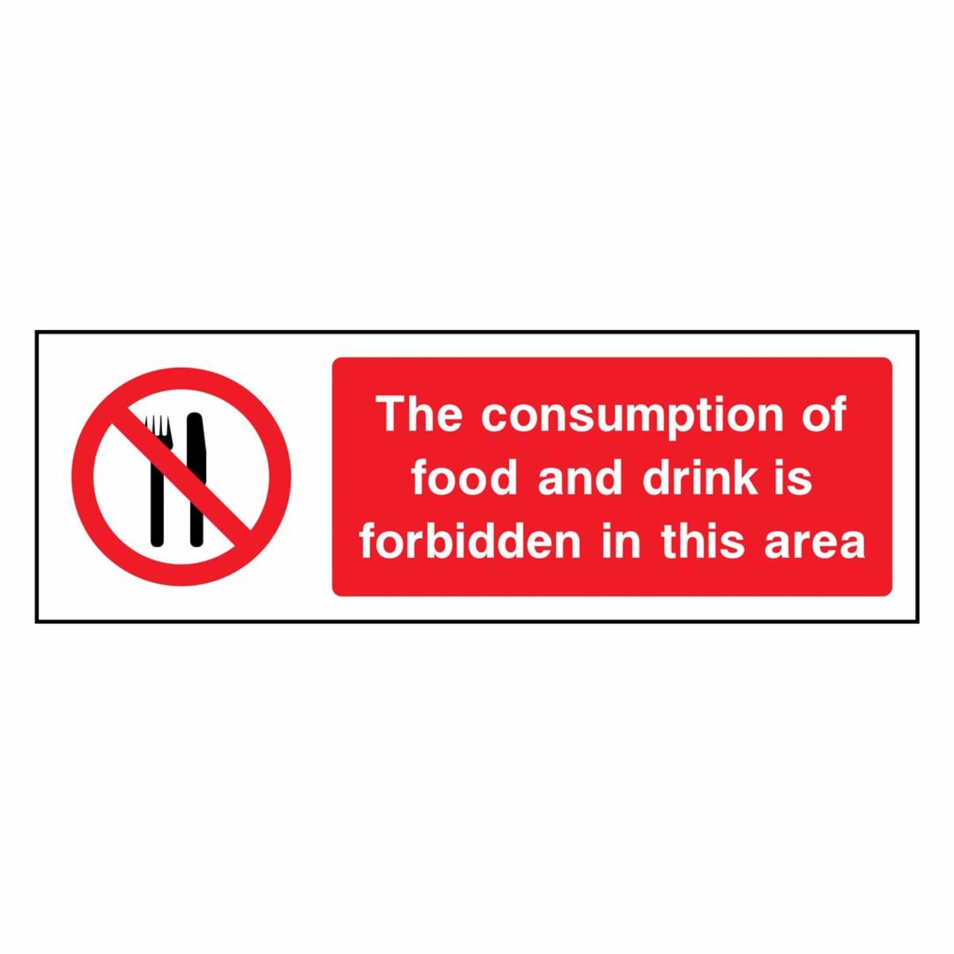 Consumption of Food and Drink is Forbidden Sign