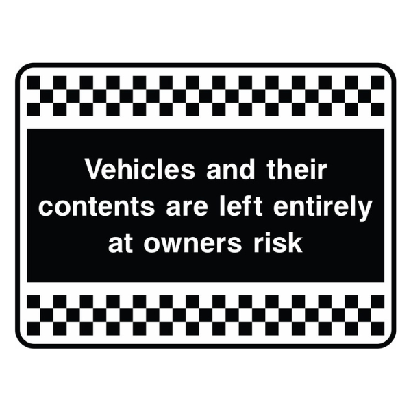 Inside Contents Sign Contents Left at Owners Risk Sign - The Safety Sign Depot