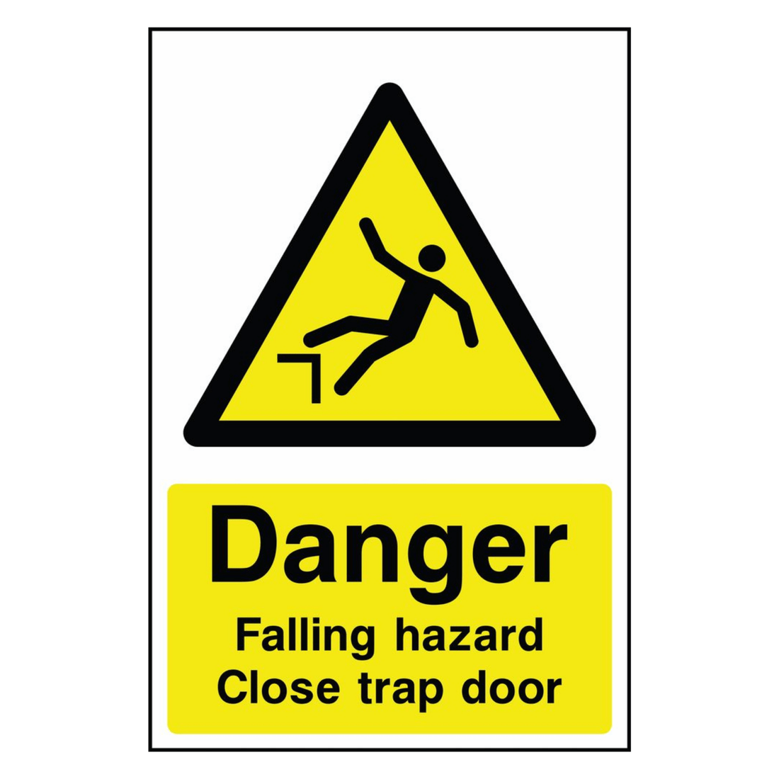 Danger - Falling Hazard - Close Trap Door Sign - The Safety Sign Depot